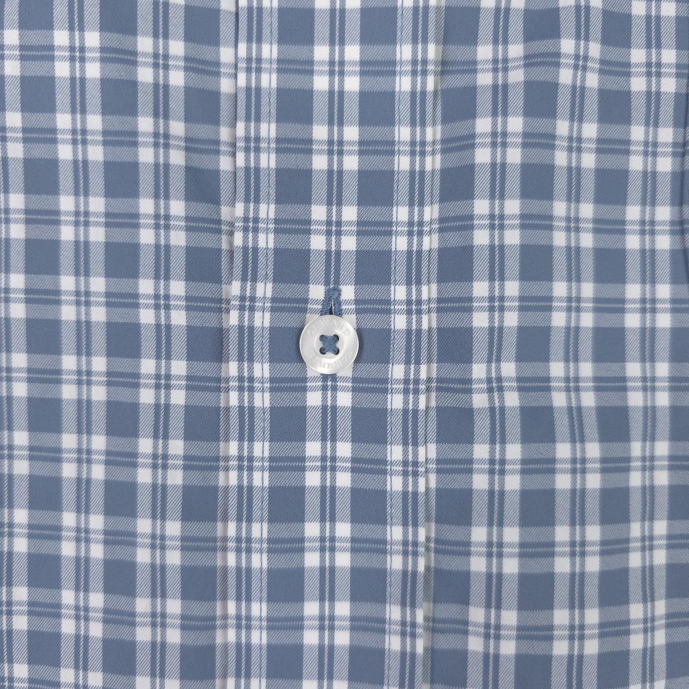 Onward Reserve Shirt Mens XL Blue Plaid Tailored Fit Performance Button Down - Picture 4 of 15
